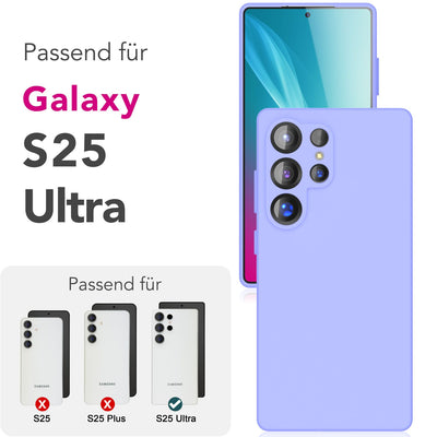 NALIA Silikonhülle für Samsung Galaxy S25 Ultra – Kameraschutz & Innenfutter – PHOENIX (Soft-Touch Case) – Marke aus Berlin Lavendel NALIA Protective Hülle