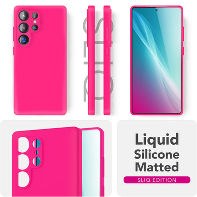 NALIA Silikonhülle für Samsung Galaxy S25 Ultra – Kameraschutz & Innenfutter – PHOENIX (Soft-Touch Case) – Marke aus Berlin Neon Pink NALIA Protective Hülle