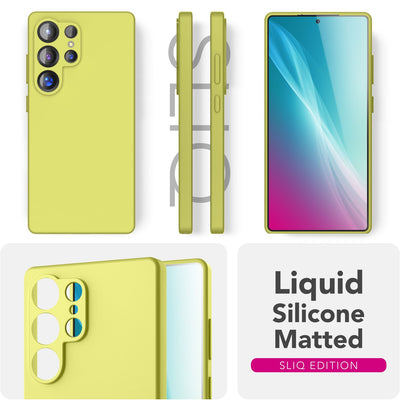 NALIA Silikonhülle für Samsung Galaxy S25 Ultra – Kameraschutz & Innenfutter – PHOENIX (Soft-Touch Case) – Marke aus Berlin Limonengrün NALIA Protective Hülle