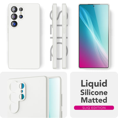 NALIA Silikonhülle für Samsung Galaxy S25 Ultra – Kameraschutz & Innenfutter – PHOENIX (Soft-Touch Case) – Marke aus Berlin Schneeweiß NALIA Protective Hülle