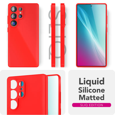NALIA Silikonhülle für Samsung Galaxy S25 Ultra – Kameraschutz & Innenfutter – PHOENIX (Soft-Touch Case) – Marke aus Berlin Flammenrot NALIA Protective Hülle