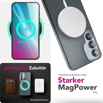 NALIA Magnet Hardcase für Samsung Galaxy S25 – Faltbarer Kamera-Stand – OVERLAND (Schutzhülle Matt & MagSafe Kompatibel) – Marke aus Berlin Default Title NALIA Protective Hülle