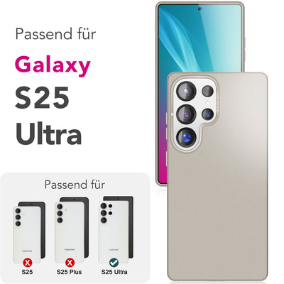 NALIA Magnet Hardcase für Samsung Galaxy S25 Ultra – Faltbarer Kamera-Stand – OVERLAND (Schutzhülle Matt & MagSafe Kompatibel) – Marke aus Berlin Titan Grau NALIA Protective Hülle
