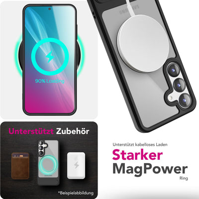 NALIA Magnet-Case für Samsung Galaxy S25 – Klappständer & Kameraschutz – TRITON (Matt-Transparent & Hybrid-Schutz) – Marke aus Berlin Default Title NALIA Protective Hülle