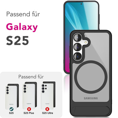 NALIA Magnet-Case für Samsung Galaxy S25 – Klappständer & Kameraschutz – TRITON (Matt-Transparent & Hybrid-Schutz) – Marke aus Berlin Default Title NALIA Protective Hülle