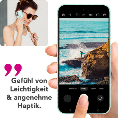 NALIA Glitzerhülle für Samsung Galaxy S25 – Funkelnder Glitzer-Look & Grip – SHINEPOP (Silikon Case) – Marke aus Berlin Goldstaub NALIA Protective Hülle