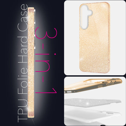 NALIA ShinePop für Samsung Galaxy S25 Plus Hülle, Schillernde Diamant Pailletten Glitzerhülle, Glänzende Robuste Silikon Schutzhülle, Brillante Glitzer Handyhülle