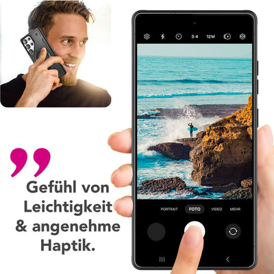 NALIA Magnetische Panzerhülle für Samsung Galaxy S25 Ultra – Ring-Halterung 360° & MagSafe kompatibel – STORMGUARD (Outdoor Case) – Marke aus Berlin Titan Schwarz NALIA Outdoor Hülle