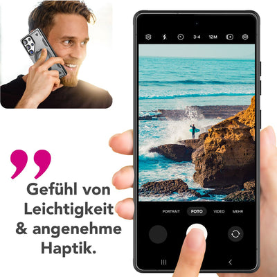 NALIA Magnetische Panzerhülle für Samsung Galaxy S25 Ultra – Ring-Halterung 360° & MagSafe kompatibel – STORMGUARD (Outdoor Case) – Marke aus Berlin Titan Grau NALIA Outdoor Hülle