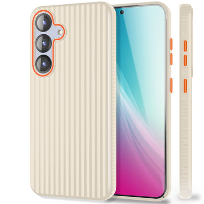 NALIA Matte Hardcase Hülle für Samsung Galaxy S25 – Anti-Fingerabdruck & Grip – NOVA (Strukturiertes Design) – Marke aus Berlin Stahlgrau NALIA SlimFit Hülle