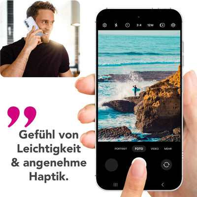 NALIA Transparente Hülle für Samsung Galaxy S25 – Anti-Gelb & Stoßfest – BLYSS (Rückseite in Glas-Optik) – Marke aus Berlin Default Title NALIA Transparente Hülle