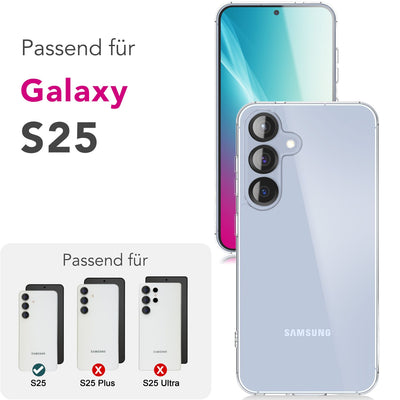 NALIA Transparente Hülle für Samsung Galaxy S25 – Anti-Gelb & Stoßfest – BLYSS (Rückseite in Glas-Optik) – Marke aus Berlin Default Title NALIA Transparente Hülle