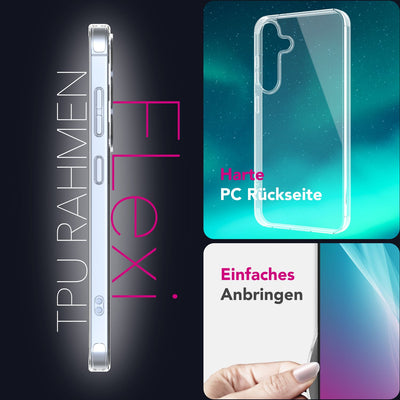 NALIA Transparente Hülle für Samsung Galaxy S25 Plus – Anti-Gelb & Stoßfest – BLYSS (Rückseite in Glas-Optik) – Marke aus Berlin Default Title NALIA Transparente Hülle