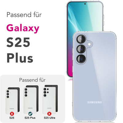NALIA Transparente Hülle für Samsung Galaxy S25 Plus – Anti-Gelb & Stoßfest – BLYSS (Rückseite in Glas-Optik) – Marke aus Berlin Default Title NALIA Transparente Hülle