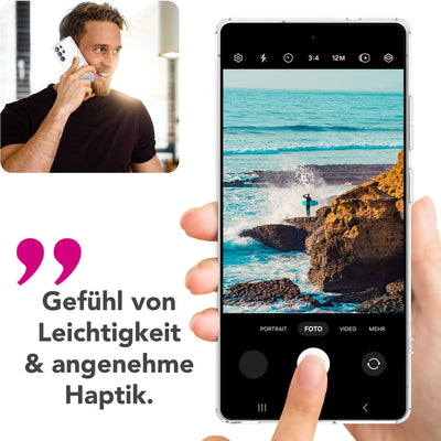 NALIA Transparente Hülle für Samsung Galaxy S25 Ultra – Anti-Gelb & Stoßfest – BLYSS (Rückseite in Glas-Optik) – Marke aus Berlin Default Title NALIA Transparente Hülle