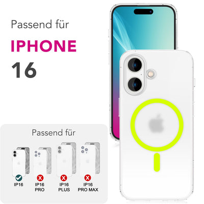 NALIA Ultra Slim Hardcase für iPhone 16 – MagSafe Kompatibel & Nachleuchtender Ring – THINIX GLOW (Matt-Transparent & 0,3mm Dünn) – Marke aus Berlin Default Title NALIA SlimFit Hülle