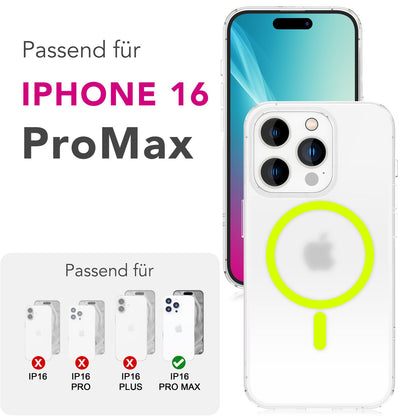NALIA Thinix für iPhone 16 Pro Max Hülle [für MagSafe], Glow in the Dark Magnetring, Leuchtend, Ultraleicht 0,3mm Dünn, Halbtransparent Milchig, Mattes Frosted Design, Rutschfest Default Title NALIA SlimFit Hülle