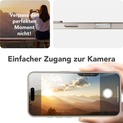 NALIA Magnet Hardcase für iPhone 16 Pro – Faltbarer Kamera-Stand – OVERLAND (Schutzhülle Matt & MagSafe Kompatibel) – Marke aus Berlin Titan Grau NALIA Protective Hülle