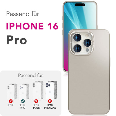 NALIA Magnet Hardcase für iPhone 16 Pro – Faltbarer Kamera-Stand – OVERLAND (Schutzhülle Matt & MagSafe Kompatibel) – Marke aus Berlin Titan Grau NALIA Protective Hülle