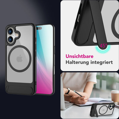 NALIA Magnet-Case für iPhone 16 – Klappständer & Kameraschutz – TRITON (Matt-Transparent & Hybrid-Schutz) – Marke aus Berlin Default Title NALIA Protective Hülle