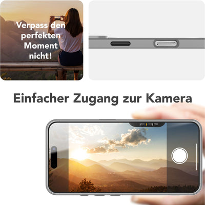 NALIA Magnet-Case für iPhone 16 Pro – Klappständer & Kameraschutz – TRITON (Matt-Transparent & Hybrid-Schutz) – Marke aus Berlin Titan Grau NALIA Protective Hülle