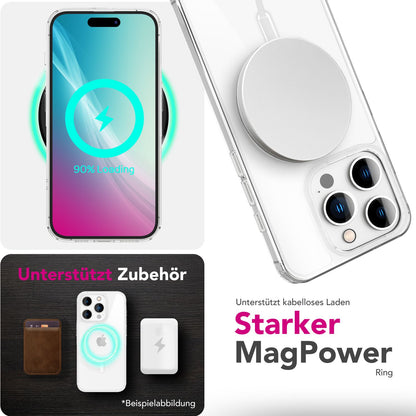 NALIA Strive für iPhone 16 Pro Max Hülle [für MagSafe], Sensor-Abdeckung für Action Button, Magnetring, Hochtransparentes Klares Design, Stoßfest & Kratzfest, Robust & Rutschfest Default Title NALIA Protective Hülle