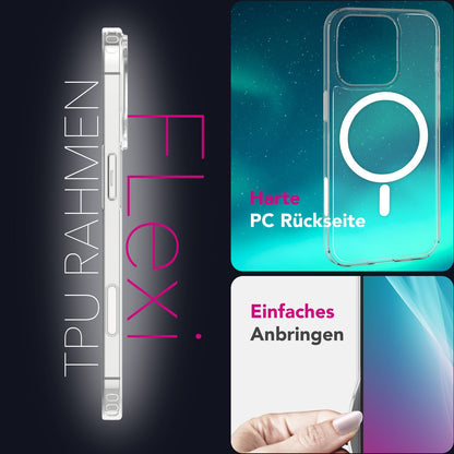 NALIA Strive für iPhone 16 Pro Max Hülle [für MagSafe], Sensor-Abdeckung für Action Button, Magnetring, Hochtransparentes Klares Design, Stoßfest & Kratzfest, Robust & Rutschfest Default Title NALIA Protective Hülle