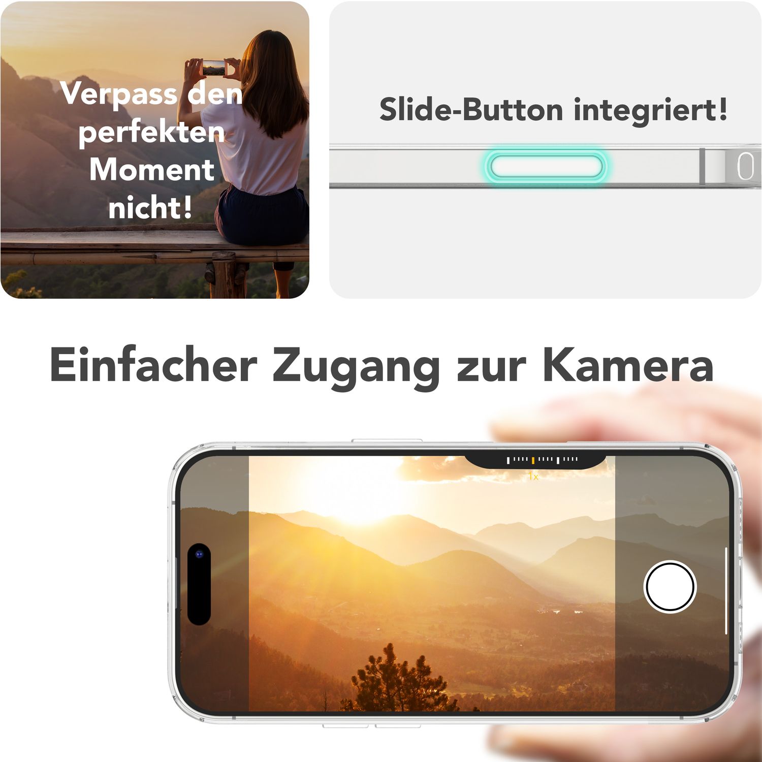 NALIA Strive für iPhone 16 Pro Max Hülle [für MagSafe], Sensor-Abdeckung für Action Button, Magnetring, Hochtransparentes Klares Design, Stoßfest & Kratzfest, Robust & Rutschfest Default Title NALIA Protective Hülle
