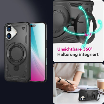 NALIA Magnetische Panzerhülle für iPhone 16 – Ring-Halterung 360° & MagSafe kompatibel – STORMGUARD (Outdoor Case) – Marke aus Berlin Default Title NALIA Outdoor Hülle