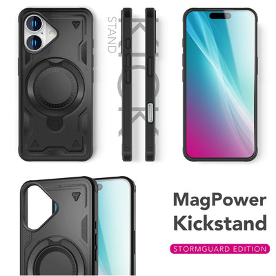 NALIA Magnetische Panzerhülle für iPhone 16 – Ring-Halterung 360° & MagSafe kompatibel – STORMGUARD (Outdoor Case) – Marke aus Berlin Default Title NALIA Outdoor Hülle