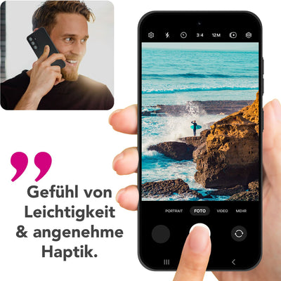 NALIA Matte Silikonhülle für Samsung Galaxy S25 – Slim, Schwarz & Rutschfest – STRIDER (Soft Case, Kameraschutz & Stoßfest) – Marke aus Berlin Default Title NALIA Protective Hülle