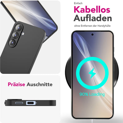 NALIA Matte Silikonhülle für Samsung Galaxy S25 Plus – Slim, Schwarz & Rutschfest – STRIDER (Soft Case, Kameraschutz & Stoßfest) – Marke aus Berlin Default Title NALIA Protective Hülle