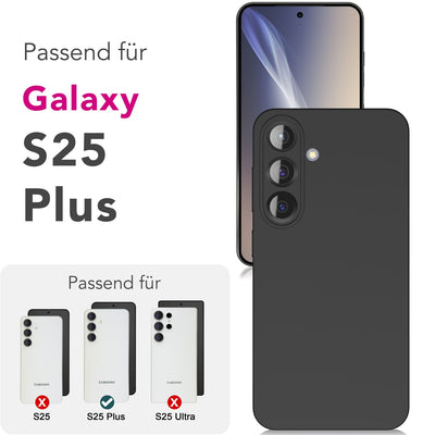 NALIA Matte Silikonhülle für Samsung Galaxy S25 Plus – Slim, Schwarz & Rutschfest – STRIDER (Soft Case, Kameraschutz & Stoßfest) – Marke aus Berlin Default Title NALIA Protective Hülle