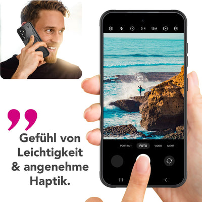 NALIA Magnetische Panzerhülle für Samsung Galaxy A36 – Ring-Halterung 360° & MagSafe kompatibel – STORMGUARD (Outdoor Case) – Marke aus Berlin Vulkanschwarz NALIA Outdoor Hülle