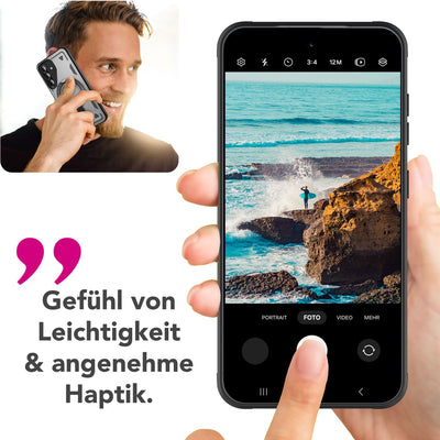 NALIA Magnetische Panzerhülle für Samsung Galaxy A36 – Ring-Halterung 360° & MagSafe kompatibel – STORMGUARD (Outdoor Case) – Marke aus Berlin Sturmsilber NALIA Outdoor Hülle