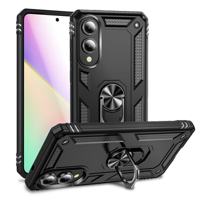 NALIA Panzerhülle für Samsung Galaxy S25 Edge – Ring-Ständer 360° & Magnet-Halterung Kompatibel – RINGDEFEND (Stoßfestes Outdoor Case) – Marke aus Berlin