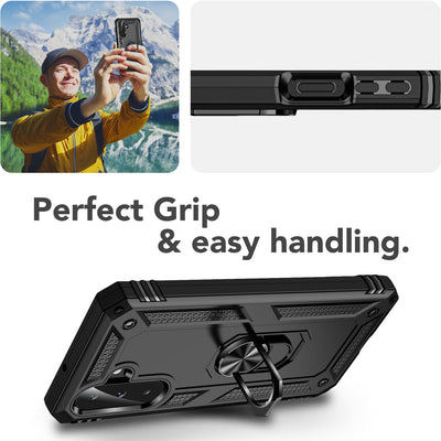 NALIA Panzerhülle für Samsung Galaxy A26 – Ring-Ständer 360° & Magnet-Halterung Kompatibel – RINGDEFEND (Stoßfestes Outdoor Case) – Marke aus Berlin Default Title NALIA Outdoor Hülle