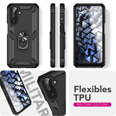 NALIA Panzerhülle für Samsung Galaxy A26 – Ring-Ständer 360° & Magnet-Halterung Kompatibel – RINGDEFEND (Stoßfestes Outdoor Case) – Marke aus Berlin Default Title NALIA Outdoor Hülle