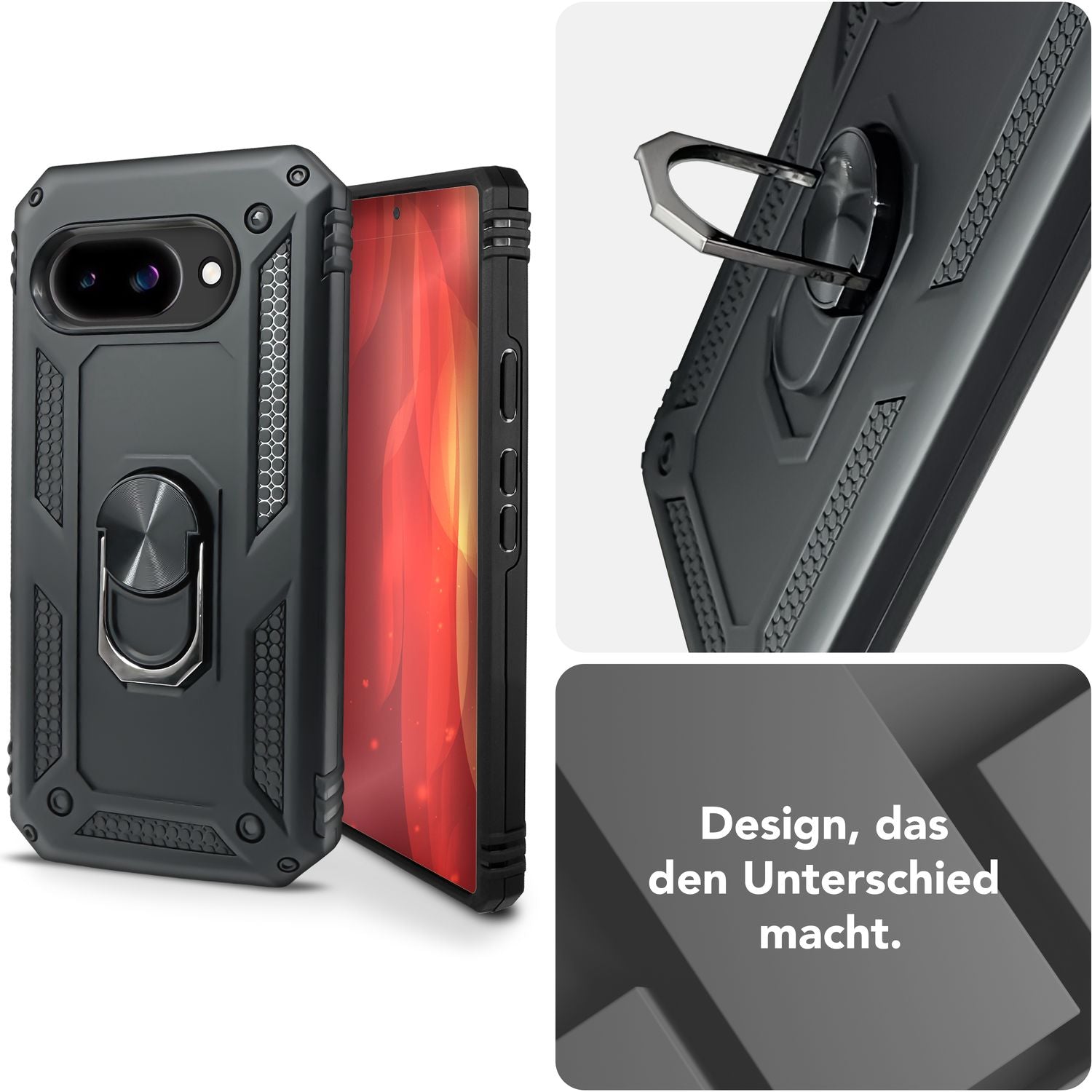 NALIA Outdoor Ring Hülle Google Pixel 9a Case 360° stoßfest Default Title NALIA Outdoor Hülle