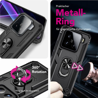 NALIA Panzerhülle für Xiaomi 15 – Ring-Ständer 360° & Magnet-Halterung Kompatibel – RINGDEFEND (Stoßfestes Outdoor Case) – Marke aus Berlin Default Title NALIA Outdoor Hülle