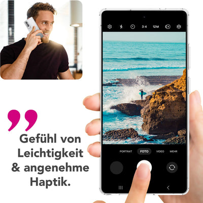 NALIA Transparente Silikonhülle für Samsung Galaxy S25 Edge – Anti-Gelb & Rutschfest – GLAZE (Handyhülle Kristallklar, Schlank & Stoßfest) – Marke aus Berlin Default Title NALIA Transparente Hülle