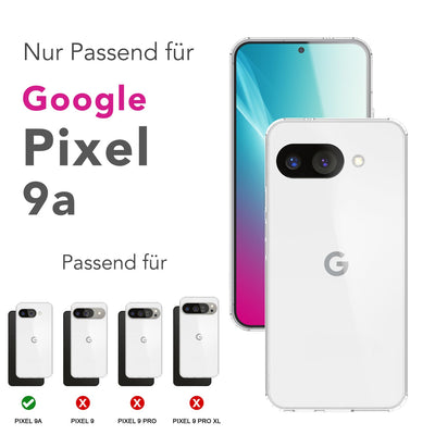 NALIA Transparente Silikonhülle für Google Pixel 9a – Anti-Gelb & Rutschfest – GLAZE (Handyhülle Kristallklar, Schlank & Stoßfest) – Marke aus Berlin Default Title NALIA Transparente Hülle