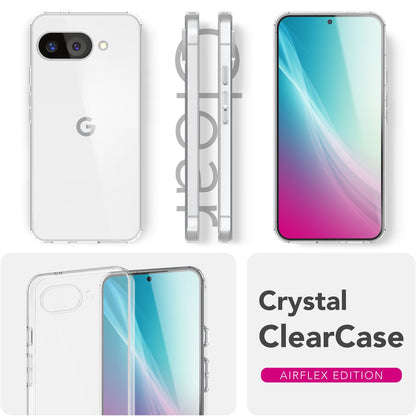NALIA AirFlex Hülle für Google Pixel 9a – Transparentes TPU Silikon Case, Flexibel & Stoßdämpfend, Kristallklar, Anti-Gelb, Durchsichtige Schutzhülle, Klare Robuste Handyhülle Default Title NALIA Transparente Hülle