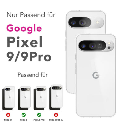 NALIA Transparente Silikonhülle für Google Pixel 9 – Anti-Gelb & Rutschfest – GLAZE (Handyhülle Kristallklar, Schlank & Stoßfest) – Marke aus Berlin Default Title NALIA Transparente Hülle