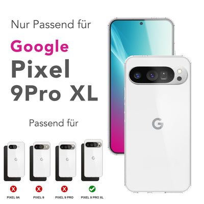 NALIA Transparente Silikonhülle für Google Pixel 9 Pro XL – Anti-Gelb & Rutschfest – GLAZE (Handyhülle Kristallklar, Schlank & Stoßfest) – Marke aus Berlin Default Title NALIA Transparente Hülle