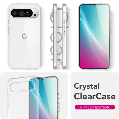 NALIA Transparente Silikonhülle für Google Pixel 9 Pro XL – Anti-Gelb & Rutschfest – GLAZE (Handyhülle Kristallklar, Schlank & Stoßfest) – Marke aus Berlin Default Title NALIA Transparente Hülle