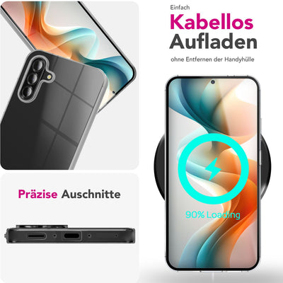 NALIA Transparente Silikonhülle für Samsung Galaxy A36 / A56 – Anti-Gelb & Rutschfest – GLAZE (Handyhülle Kristallklar, Schlank & Stoßfest) – Marke aus Berlin Default Title NALIA Transparente Hülle
