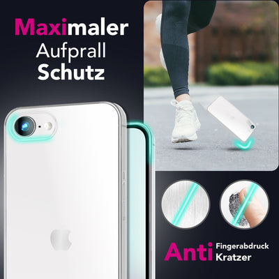 NALIA Transparente Silikonhülle für iPhone 16e / 17e – Anti-Gelb & Rutschfest – GLAZE (Handyhülle Kristallklar, Schlank & Stoßfest) – Marke aus Berlin Default Title NALIA Transparente Hülle