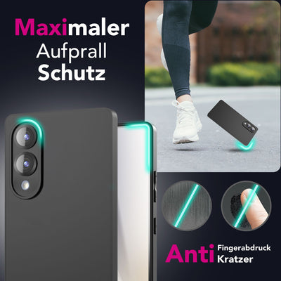 NALIA Matte Silikonhülle für Samsung Galaxy S25 Edge – Slim, Schwarz & Rutschfest – STRIDER (Soft Case, Kameraschutz & Stoßfest) – Marke aus Berlin Default Title NALIA SlimFit Hülle