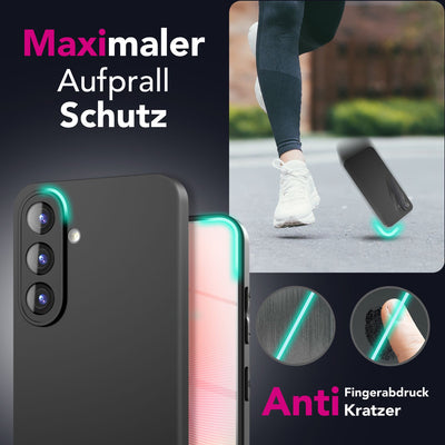 NALIA Matte Silikonhülle für Samsung Galaxy A36 – Slim, Schwarz & Rutschfest – STRIDER (Soft Case, Kameraschutz & Stoßfest) – Marke aus Berlin Default Title NALIA SlimFit Hülle